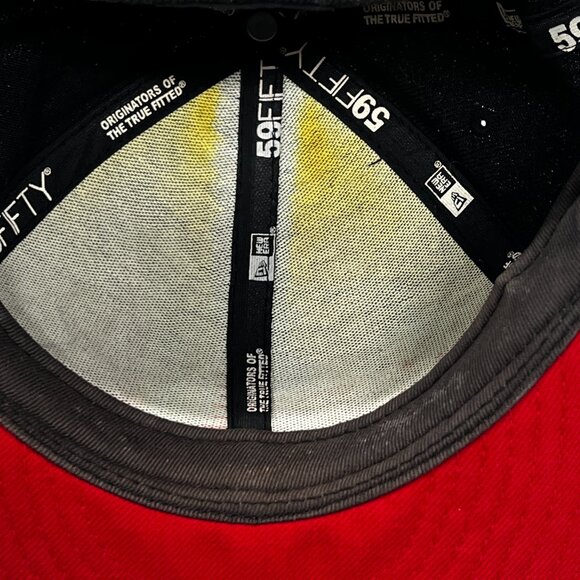 Atlanta Braves Hat Cap New Era Fitted 7 5/8 59Fifty Wool Black Baseball MLB - Picture 6 of 10